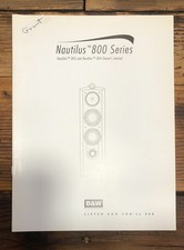 B&W Bowers Wilkins Nautilus 803 804 Speaker Owners / User Manual *Original*