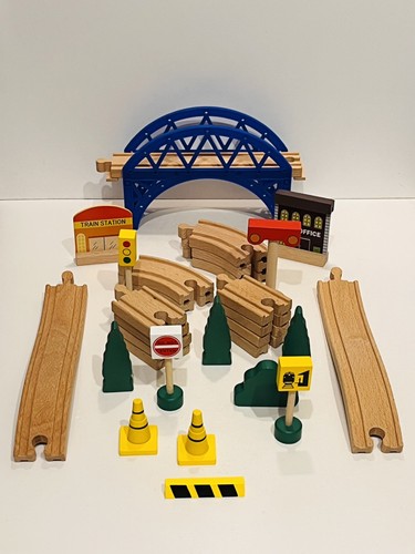 Mixed wooden train track - mixed,