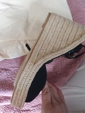 Primark Black Espadrilles Sandals Wedges Uk 6