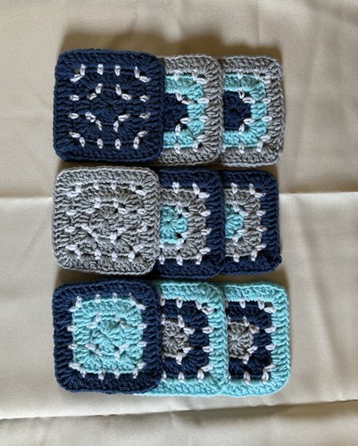 Crochet granny squares 9cm - squares,