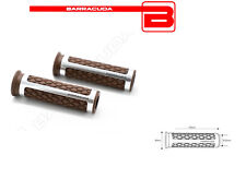 BARRACUDA CLASSIC KNOBS SILVER BROWN KAWASAKI W800 - W650