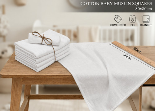 Cotton baby muslin squares - cotton,