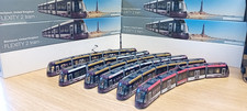 Fleet of 6 Blackpool Bombardier Flexity 2 Trams Halling HO scale all motorised
