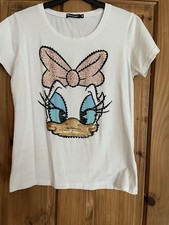 Daisy Duck Sequin T Shirt Size M Never Worn Never Worn Brand New