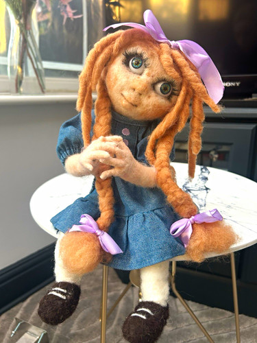 Artist doll girl felt - doll,