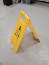 Plastic yellow wet floor A Frame