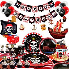 Pirate Birthday Party Supplies,Pirate Party Decorations&Tableware Set balloons