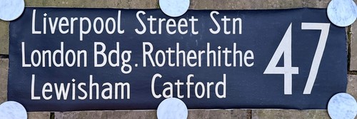Vintage london bus destination - london,