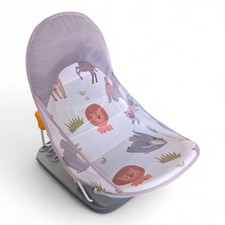 Baby Infant Bath Seat & Support Foldable Chair 3 Positions Bather Cradle Grey