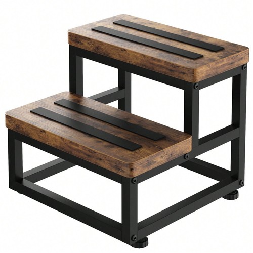 Step wooden stool non slip - 2,