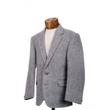 Junior Herringbone Blazer Grey