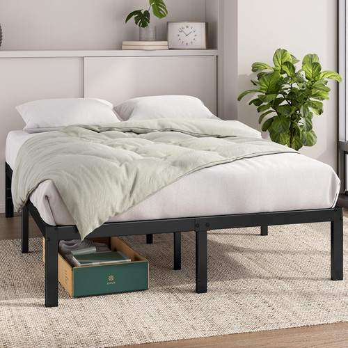 Premium metal bed frame black - metal,
