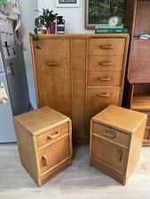 Vintage Mid Century G Plan E Gomme Brandon Gentlemans Compactum Bedside Cabinets