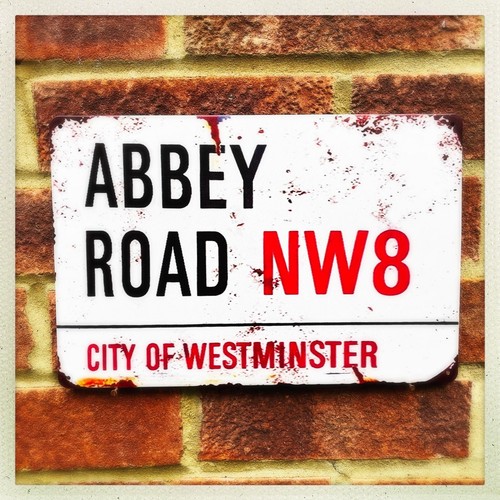 Abbey road metal street - road, sign