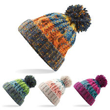 NEW CABLE KNITTED BOBBLE HAT