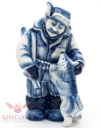 Gzhel porcelain figurine - porcelain,