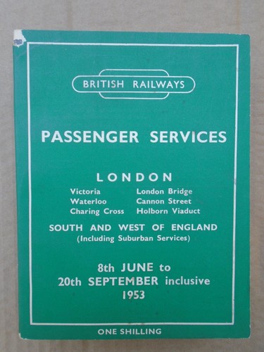 Passenger timetable - br(s),