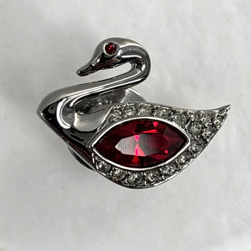 Swarovski red crystal - crystal, silver