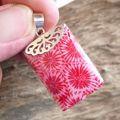 Rectangle shape red coral - red,