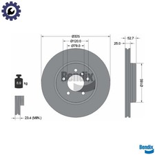 2x BRAKE DISC BDS1270HC FOR