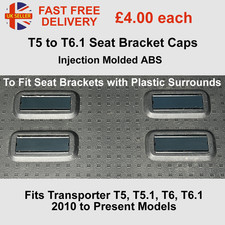 Kombi, Seat Bracket Mount Covers Caps to Fit Volkswagen Transporter T5 to T6.1