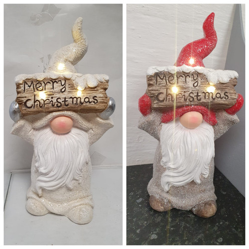 Light christmas gnome - light, up
