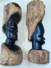 Vintage Ebony Wood Head
