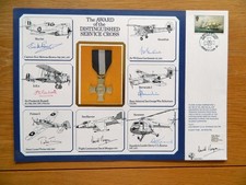 1985 Award  Distinguished Service Cross signed 5 RAF & Eric Winkle Brown