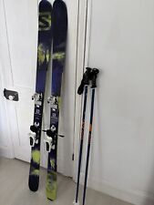 Salomon Q85 skis 167cm/Marker Squire bindings/Scott poles/Dakine padded bag