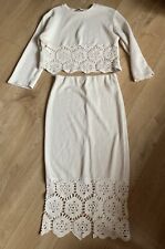 Zara co ord set Ribbed Ecru