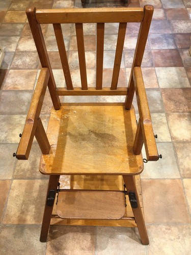 Vintage 1950s wooden high