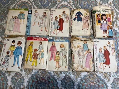 Vtg lot girls sewing - lot, 10