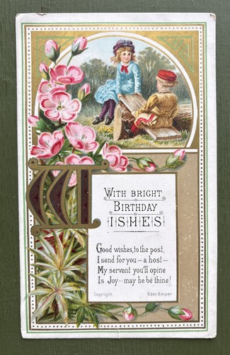 Victorian birthday card eden - birthday,