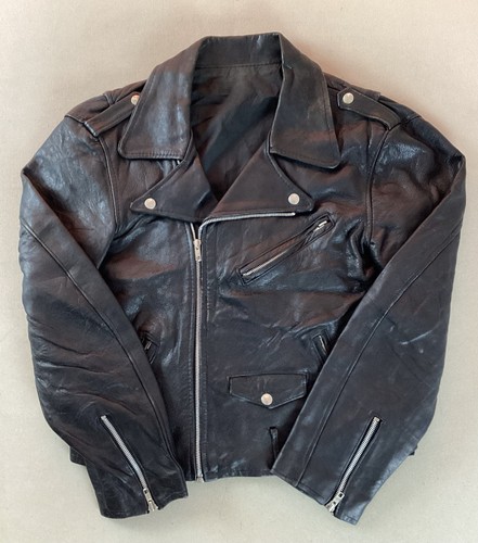 Vintage leather biker - biker, jacket
