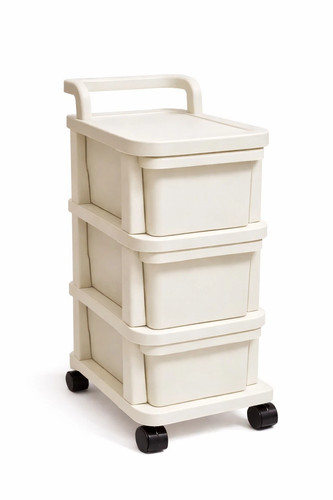 Tier plastic storage trolley - plastic,