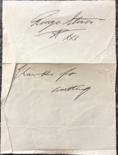 The Beatles Ringo Starr signature Autograph 1964