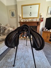 Cliff Barnsby Saddle GP 17.5" Wide Fitting Brown/Havana Leather