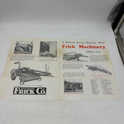 Vintage frick machinery farm - frick,