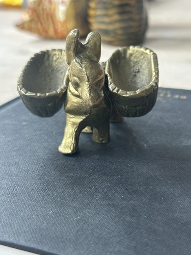 Vintage brass donkey ornament - vintage,
