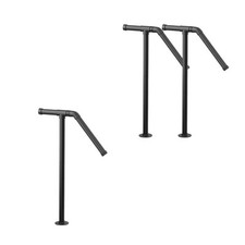 Single Post Outdoor Handrail Fit Transitional Porch Railing with Hardware