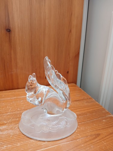 Clear glass crystal squirrel - glass,