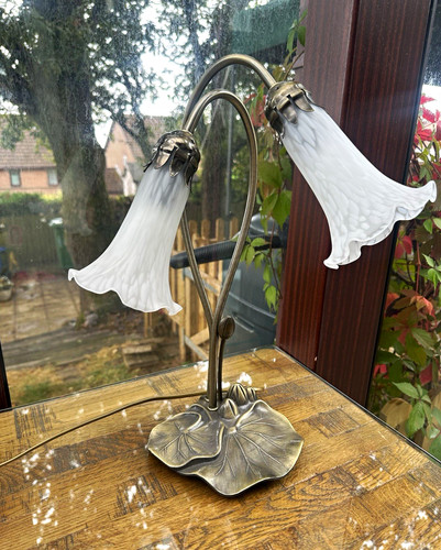 Lily glass shade art - glass, shade,