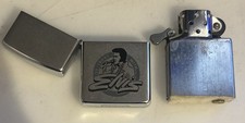 ZIPPO silver Metal Elvis logo