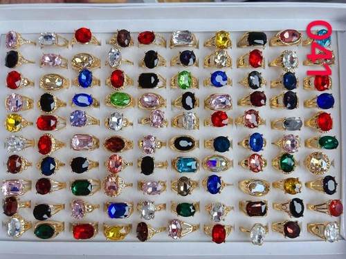 100x mixed fashion rings - mixed,