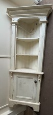 Corner Tall Pine Glazed Unit, Victoriana Wax, Plain Plinth