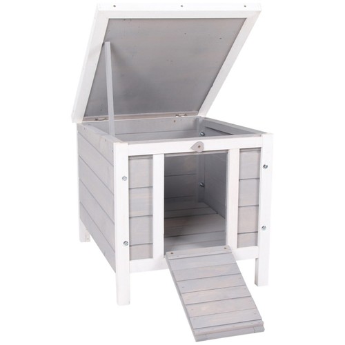 Rabbit hutch guinea - hutch, cats