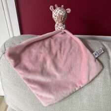 SAINSBURYS TU PINK GIRAFFE COMFORTER BLANKIE SOFT TOY SOOTHER DOUDOU bnwot