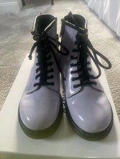 Kids DM BOOTS Size 1 Lilac Purple Patent Leather Ankle Boots