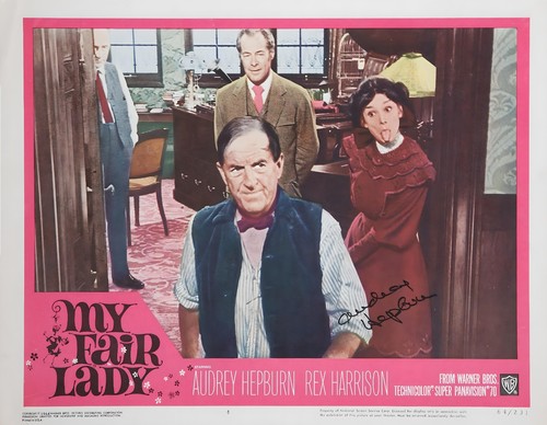 Audrey hepburn signed lobby - signed,