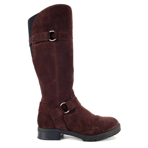 Clarks calf boots brown suede - clarks,